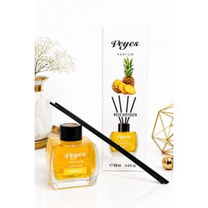 Veyes Diffuseur de Parfum à Bâtonnets Ananas 130 ml – Reed Diffuser – Parfum d'Ambiance Longue Durée