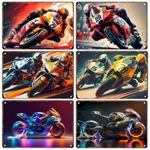6 POSTR A5 Modern Motorcycle Metal Signage  Poster 