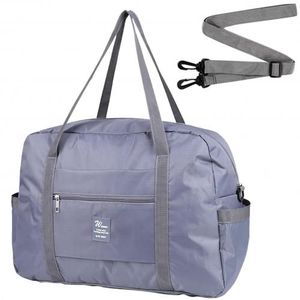 حقيبة رياضية، قابلة للطي وخفيفة الوزن ذات سعة كبيرة لتخزين ملابس السفر، حقيبة