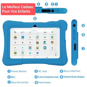 Tablette Alcatel 3T 10 / Wifi / Bleu + Clavier