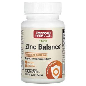 Jarrow Formulas Zinc Balance 15mg + Cuivre 1mg, 100 capsules