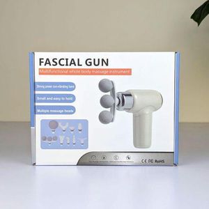Pistolet de Massage Fascia 3 Têtes – Masseur Musculaire Sans Fil avec 6 Vitesses, Batterie Rechargeable et Embouts Interchangeables pour Fitness, Sport et Relaxation