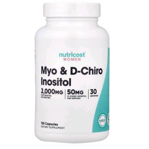 Nutricost Myo & D-Chiro Inositol pour Femmes – 2000 mg / 50 mg – 120 Capsules