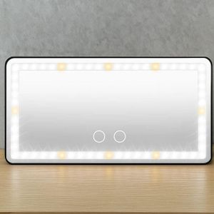 Miroir de Maquillage LED – Éclairage Tactile – Rechargeable