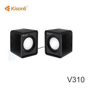 Kisonli Haut Parleurs V310 Stéréo Bass Speakers multimédia PC 3W -JACK -USB
