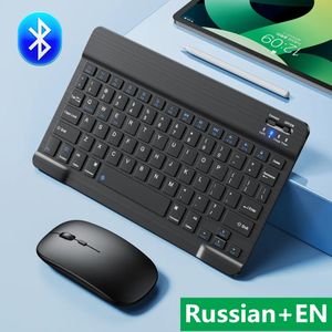 Mini clavier Bluetooth sans fil,Rechargeable,pour  iPad,téléphone,tablette,pour Android,ios,Windows,ordinateur portable - Type  10 in Blue English