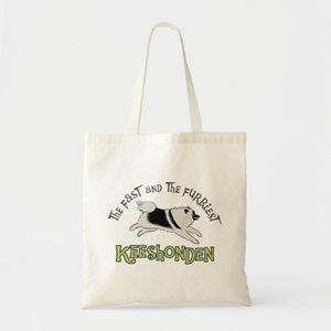 Tote bag fast and the furrest keshonden dog Keeshond Unique, haute qualité