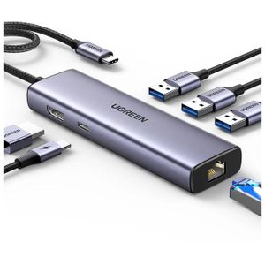 Ugreen  HUB Revodok 1061 USB-C 6 en 1 Supporte PD (Power Delivery) 100W Recharge (15598)