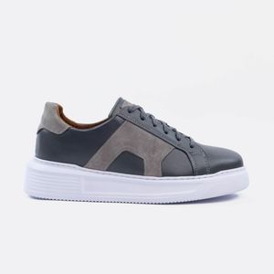 D'Urbano Fascia 016 : Espadrille en cuir Homme Gris