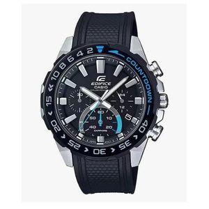 Casio  EFS-S550PB-1AV - Edifice Collection - Chronographe solaire et verre saphir anti-rayures - Bracelet en resine noir -