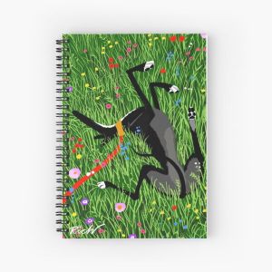 Roaching in the Wildflowers Spiral Notebook Bloc note