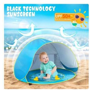Tente de plage portable pour bébé avec protection contre les UV,abri solaire avec piscine, ombrage portable