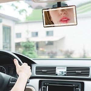 Miroir de courtoisie lumineux pour pare-soleil