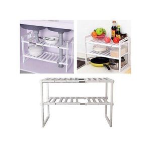 Rangement Organisation Ajustable Modulable 2 Placard d'arrangement de cuisine multifonction
