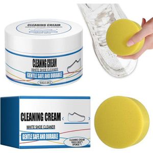 Crème Nettoyante Multifonctionnelle Chaussures,Crème Détachante de Chaussures,Crème Nettoyant pour Taches Tenaces,Crème Blancheur Baskets,Pas Besoin De Laver