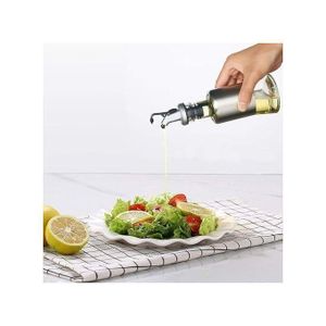 Bouteille distributeur d'huile et de vinaigre en verre revêtu d'acier inoxydable (200 ml)