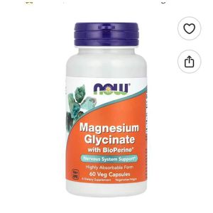 Now Magnesium Glycinate 60 Capsules 