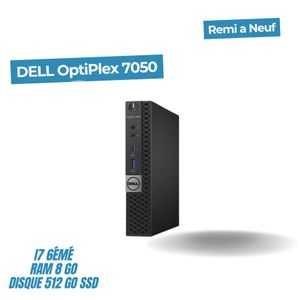 DELL OptiPlex 7050  Intel® Core™ i7-6éme Ram 8 Go DDR4 256 Go SFF Etat Comme Neuf 