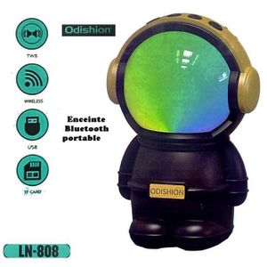 Enceinte Bluetooth Odishion LN-808 Astronaute LED RGB Bass Audio TWS USB TF Card
