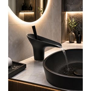 Ferri Robinet mitigeur lavabo vasque à poser cascade pour salle bain en cuivre de haute gamme 