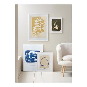 Cadre Photo Blanc 50x70cm - Design Moderne - Décoration Murale Salon & Bureau
