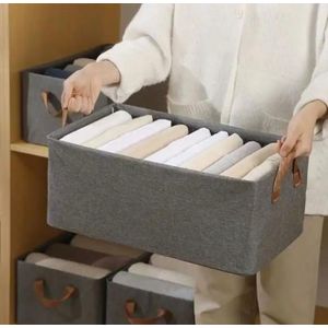 KIMO FINDS 1pcs Boîte de rangement pliable en feutre avec poignées – Panier pour vêtements, linge, couvertures et accessoires, gris foncé