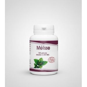 Mélisse Bio Certifiée Eco Cert, 100 Gélules Dosées à 250mg