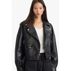 Defacto جاكيت جلد صناعي اوفر سايز تفتا مقاوم للماء