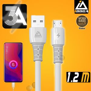 iboga Câble USB Iphone,Fast Charge 3 A,Transfert de données 120 CM+Sticker cadeau