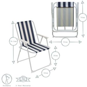 Chaise pliante d'extérieur portable pour jardin, pique-nique, plage et pêche