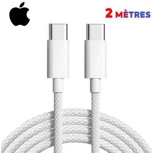 Apple Cable Compatible USB C to USB C pour iphone 15/16/17/ 2M 100% originale