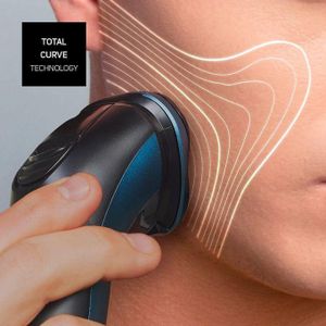 Taurus Rasoir Électrique Homme 3-Side Shave – Triple Tête Rotative Rechargeable Sans Fil – Rasage Précis & Confortable
