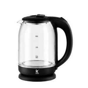 Kenz Bouilloire Électrique en Verre 1,8 L - 1500W - Noire