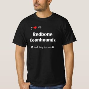 I Love My Redbone Coonhounds (Multiple Dogs) T-Shirt unique design - t shirt tres bon qualite
