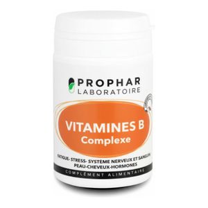 Prophar Vitamines B Complexe - Soutien Énergie et Système Nerveux - Pour Adultes - 60 Gélules