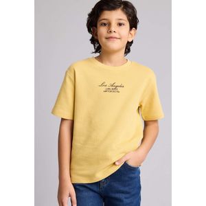 Defacto تيشيرت نص كم مطبوع قصة عادية بياقة مستديرة