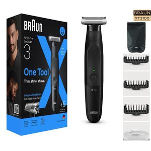 Braun Tondeuse a barbe et rasoir Series X pour hommes XT3100 (XT3) avec 5 accessoires Ultra Tranchant