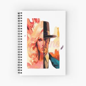 Barbenheimer Classic Printed T-Shirt Spiral Notebook - Bloc note
