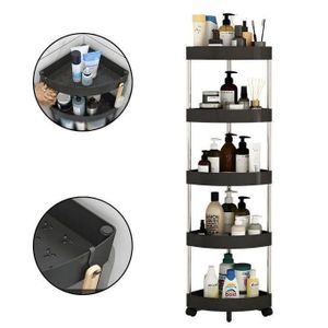 Étagère d’angle à roulettes 5 niveaux