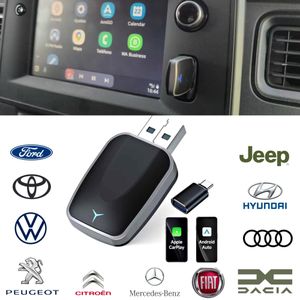Mini Carplay, android auto pour une connexion sans fil wifi rapide 5Ghz, Audi, Toyota, Mazda, Nissan, Chevrolet, Suzuki, Subaru, Kia, Ford, Opel, Skoda, Hyundai