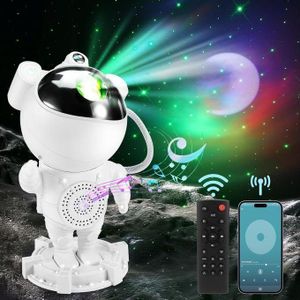 Projecteur Galaxie Astronaute – Veilleuse Étoile LED avec Télécommande & Haut-parleur Bluetooth – Lampe de Nuit Ambiance, Enfants & Adultes