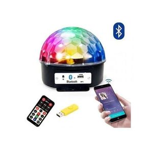 Lot de 2 mini boules disco - Lumière disco - 3 couleurs - RGB LED