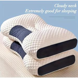 وسادتان عنقية مريحة ثلاثية الأبعاد، للعناية الصحية، وسادة تدليك من الإسفنج الذاكرى، وسادة نوم مريحة