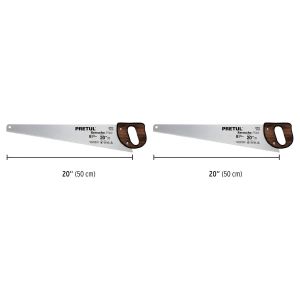 Pretul Lot de 2 - Scie à Bois - Lame Métallique 50cm - Manche Ergonomique Bois - Outil de Coupe Précis