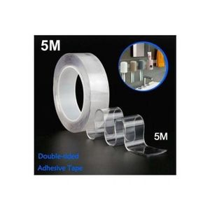 Scotch double face réutilisable adhésif murale pour rangement - 5 mètre