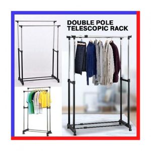 Support Portant à Vêtements sur Pieds Portant Pliant et Extensible