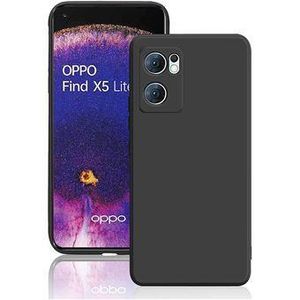 Pochette silicone pour Oppo Find X5 lite avec Doublure en Microfibre noir