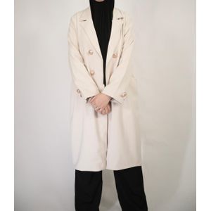 Monteaux biege long avec doubleure colorè