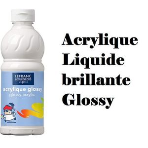 Peinture Acrylique en bouteille blanc 500ml - Lefranc & Bourgeois