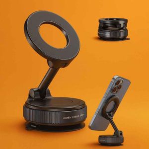 Support Téléphone Magnétique Ventouse à Vide - Fixation Ultra Puissante Tableau Bord Miroir Salle Sport - Rotation 360 Compatible MagSafe iPhone Samsung
